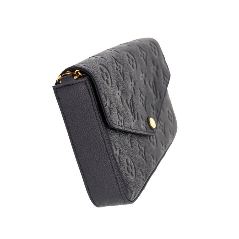 Louis Vuitton Long Pochette Bag Empreinte Noir Felicie Black Shoulder LV